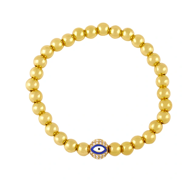 Clearance jewelry 18K gold plated devil eye bracelet European and American flower heart bracelet hand jewelry bre33