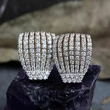  Luxurious multi-layer line earrings, high-end palace queen accessories, pavé inlaid earrings, noble temperament earrings