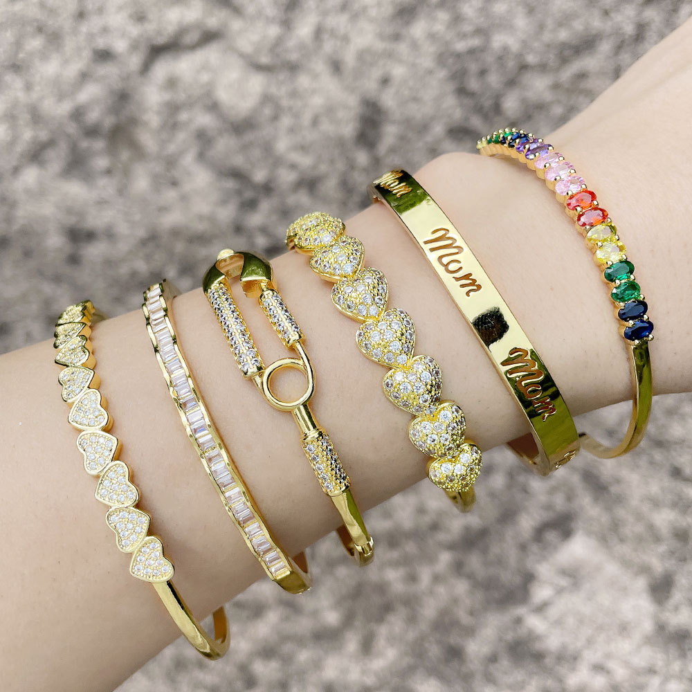 Clearance pin bracelet women's niche diamond fashion design all-match light luxury love bracelet jewelry brg49