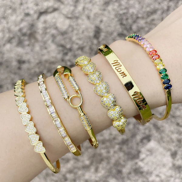 Clearance pin bracelet women's niche diamond fashion design all-match light luxury love bracelet jewelry brg49