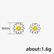 Fashionable epoxy daisy earrings for women, simple and fresh sunflower ear bone studs manufacturer