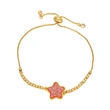 Hot selling bracelet women's style European and American simple five-pointed star gold-plated adjustable pull bracelet brc42