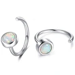  Hot-selling earrings for women in Europe and Korea, simple imitation opal earrings for daily wear