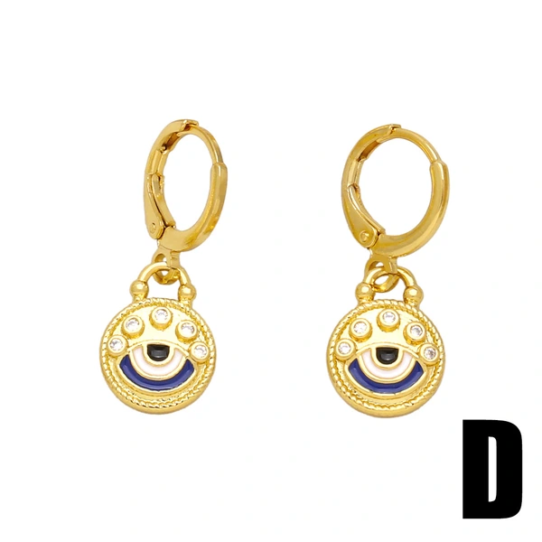 Hot selling devil eye earrings female niche personality European and American retro sun and moon earrings earrings ert45