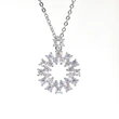  New accessories fashion simple wreath women's pendant necklace micro-inlaid zircon platinum jewelry