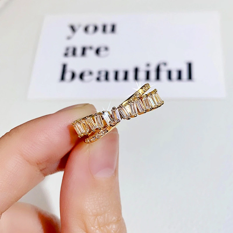  Fashionable personality light luxury index finger ring opening adjustable cold style ring European and American hot selling ring