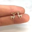  Cute deer earrings for women, fashionable Christmas matching earrings, exquisite holiday gift, micro-inlaid jewelry