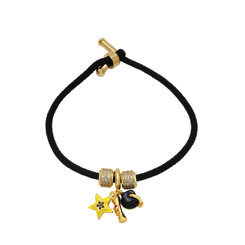 Clearance jewelry star flower pendant bracelet women's gold-plated zircon bracelet brg64
