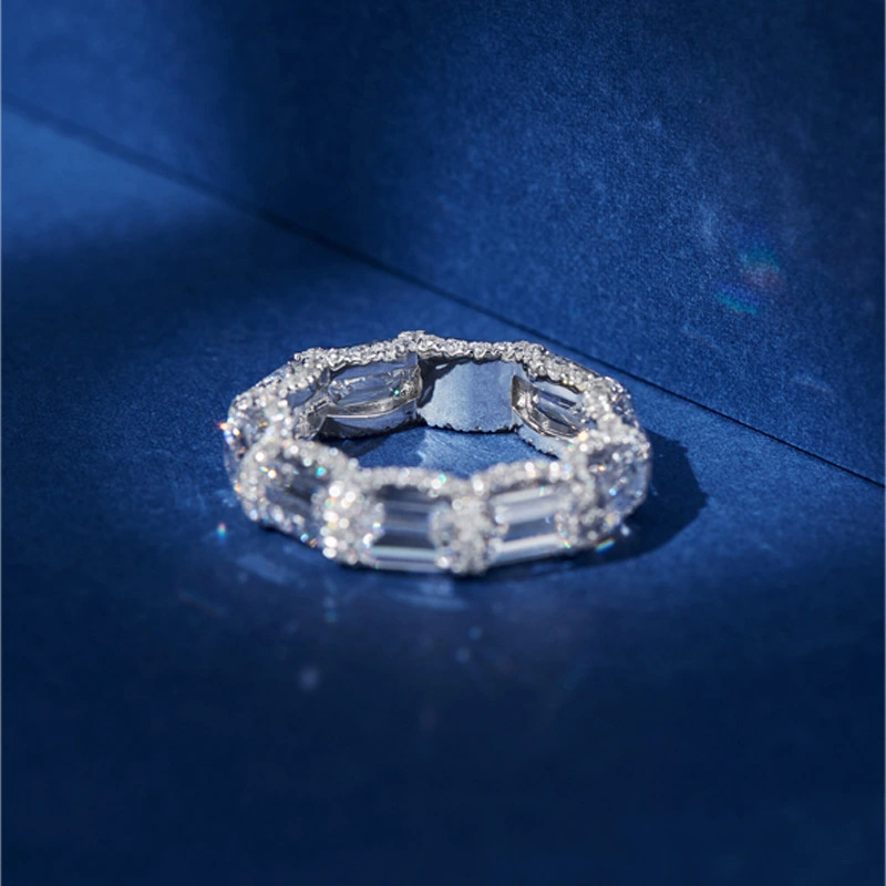 Wholesale direct sales new ring women can wear exquisite single ring micro-inlaid zircon geometric ring jewelry