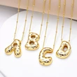 AS jewelry new fat 26 English letters pendant necklace gold-plated zircon clavicle chain nkq97