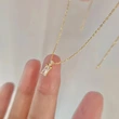  Hot selling simple necklace for women square geometric zircon necklace daily matching fashion popular style