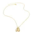 AS jewelry fat English letter necklace female gold-plated zircon clavicle chain nkb241