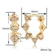 Simple, small and exquisite polygonal earrings with a cool personality, metallic earrings, hip-hop style, street style