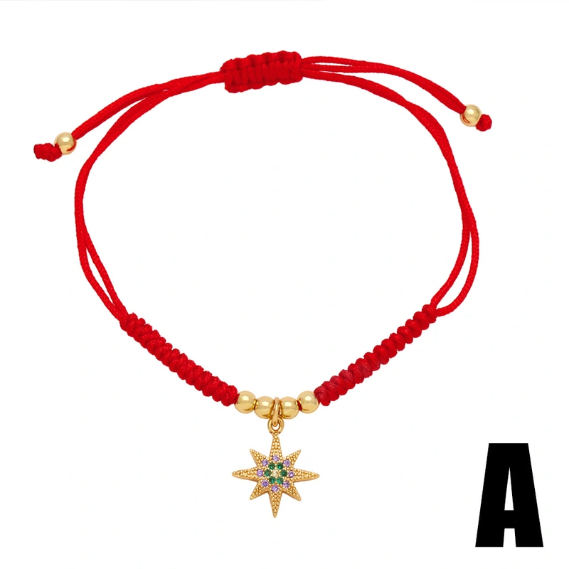 Hot selling cute kitten red string bracelet fashion triangle tree of life pendant bracelet brk84
