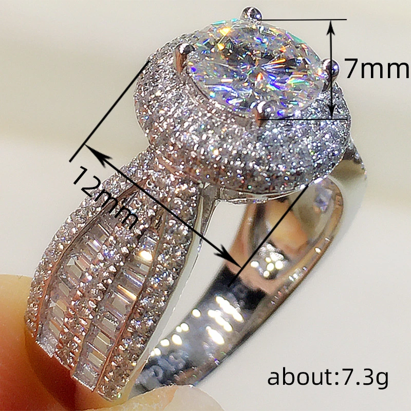    Fashion hot selling rings, luxurious atmosphere, luxury wedding index finger ring, classic bridal ring