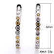 Simple ear clip earrings trendy personality U-shaped multi-color zircon earrings Korean temperament student earrings