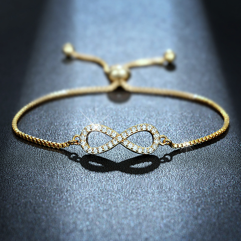 Hot selling bracelet for women, Mobius ring micro inlaid zircon jewelry, adjustable jewelry