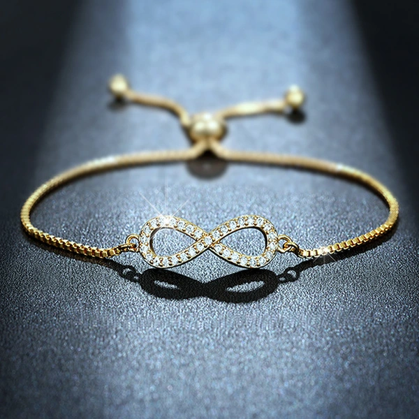 Hot selling bracelet for women, Mobius ring micro inlaid zircon jewelry, adjustable jewelry