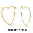 AS jewelry hot selling love heart shaped gold-plated earrings earrings earrings female erz24 earrings