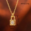  Cute mini single diamond necklace lock love story design clavicle chain love key fashion women's necklace
