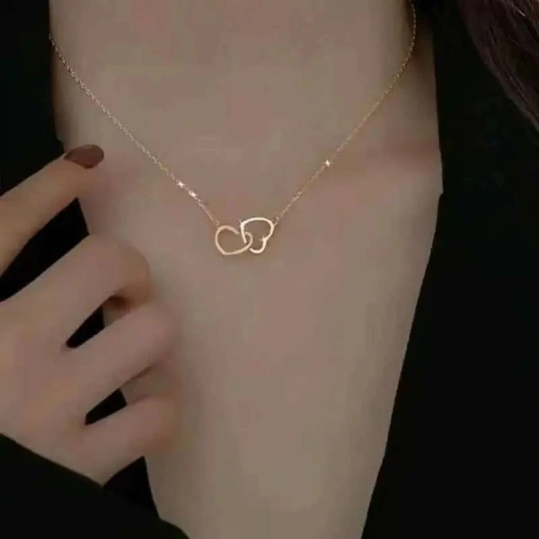  Korean hot selling European and American simple street style versatile necklace hollow heart pendant