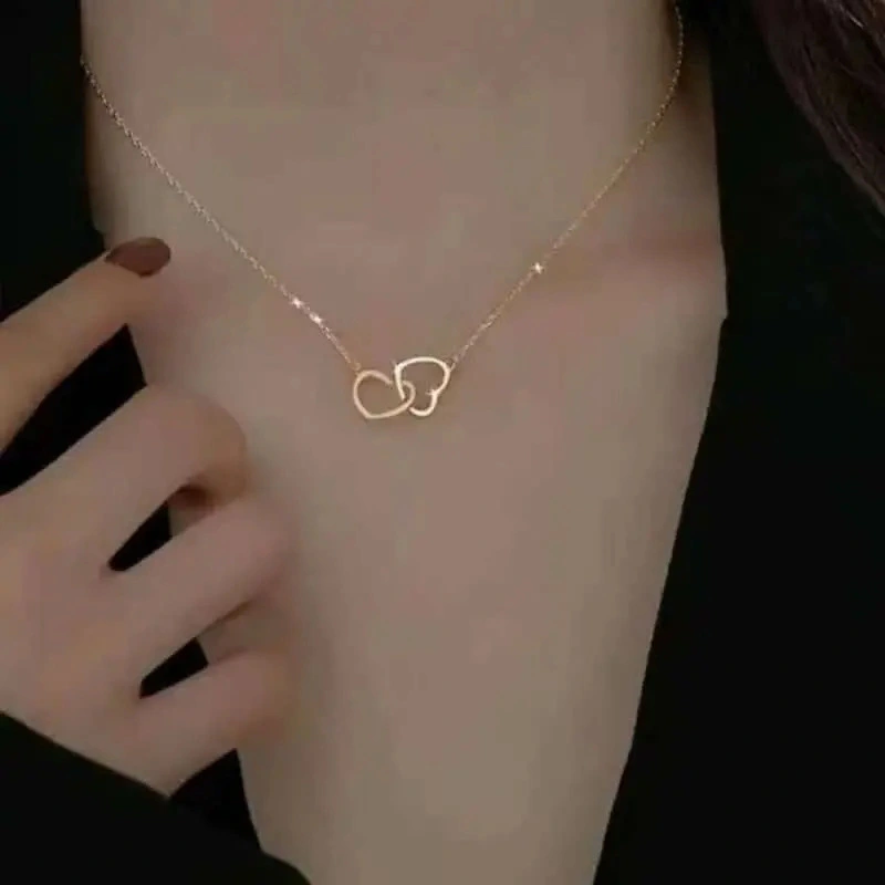  Korean hot selling European and American simple street style versatile necklace hollow heart pendant