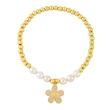 Clearance European and American new jewelry color sunflower sunflower smiley face pearl bracelet beaded bracelet female brd82