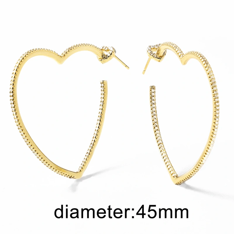 AS jewelry hot selling love heart shaped gold-plated earrings earrings earrings female erz24 earrings