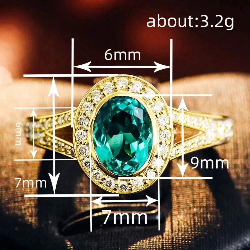  Direct sales of Middle Eastern light luxury ladies' rings for women, high-end oval zircon single rings, fashionable design jewelry