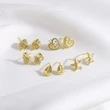 AS jewelry hot selling ocean style starfish love sailboat gold plated earrings earrings female ery43