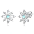  Fashion Christmas snowflake earrings for women, exquisite and small, festive matching earrings, popular New Year style