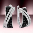 Exquisite cross fashion zircon earrings Korean Dongdaemun temperament fashion ear buckle unique design earrings