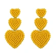 European and American new earrings trend street fashion earrings bohemian style creative rice bead heart earrings erw94
