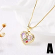 AS jewelry hot selling copper plated real gold oil pearl love flower pendant necklace clavicle chain female nky64