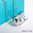  Manufacturer's hot selling metal electroplated football necklace with 3D ball design, fashionable and light luxury style jewelry
