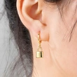  Lock shape earrings for women, fashionable and exquisite earrings, personalized popular geometric pattern jewelry gift