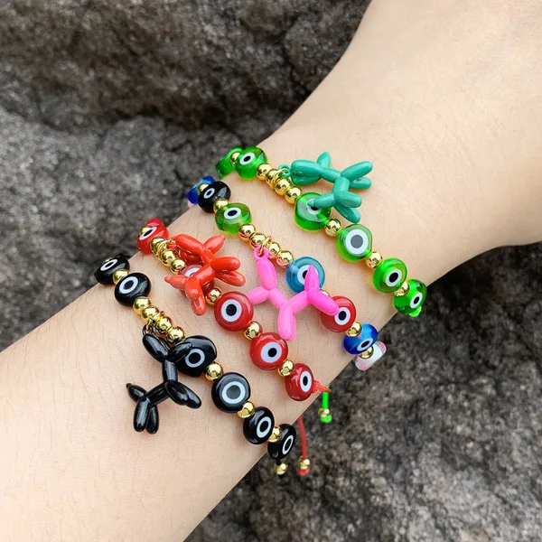 Clearance bracelet Evil eye eye braided bracelet devil eye puppy pendant bracelet brj45