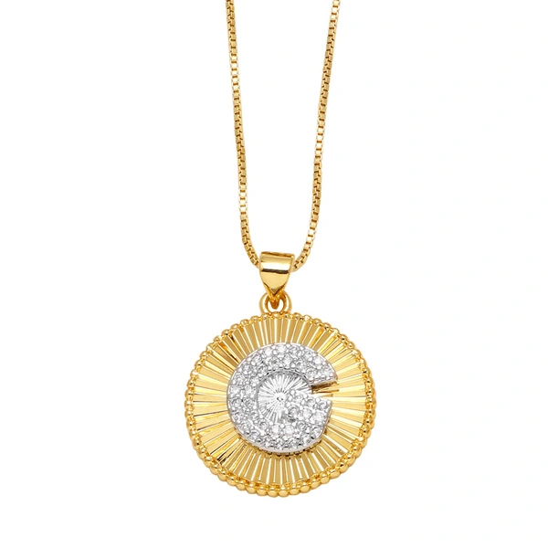 AS jewelry European and American copper plated real gold 26 English letters necklace clavicle chain nkb107 necklace