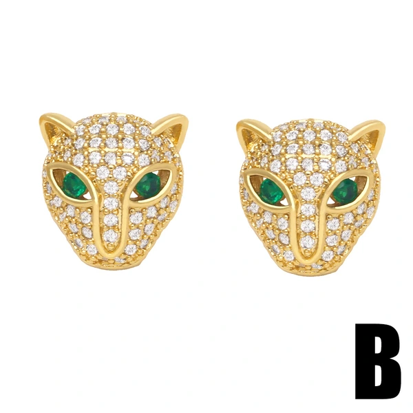 Cute and sweet personality design asymmetrical bear pearl earrings temperament network celebrity simple small earrings era020