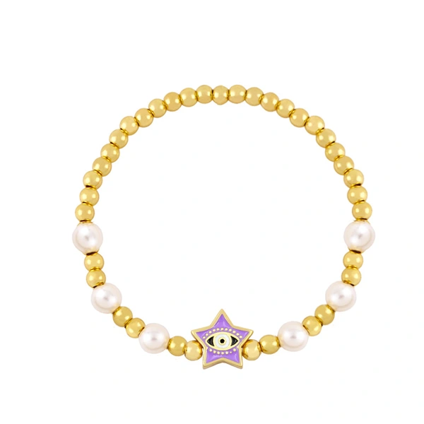 Clearance European and American trendy five-pointed star devil's eye bracelet niche Internet celebrity fashion bracelet bre79