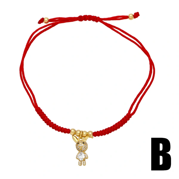 European and American jewelry personality animal braided bracelet fashion sweet cute bear rabbit bracelet female bre22