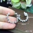 Live hot selling earrings creative geometric zircon C-shaped earrings for women with round faces and slimming earrings