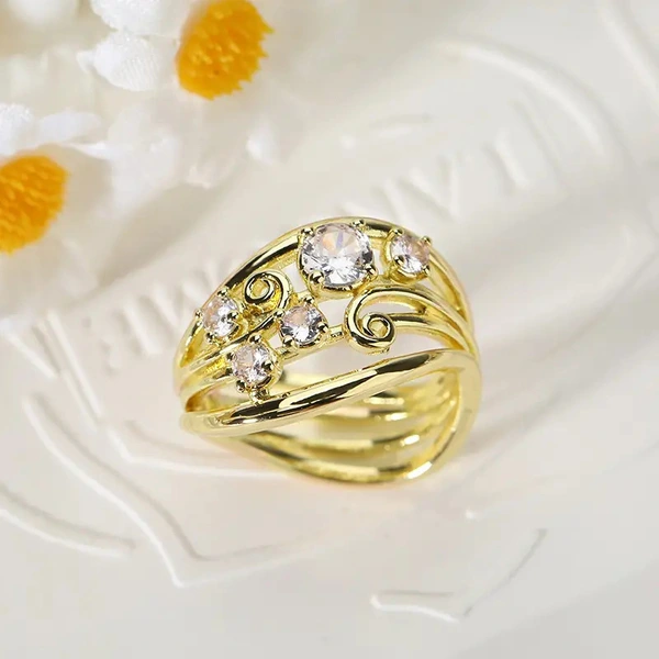  vintage medieval design ring French retro vine leaf ring hollow multi-layer index finger ring