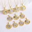 AS jewelry European and American copper plated real gold 26 English letters necklace clavicle chain nkb107 necklace
