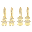 2023 new European and American fashion 18K gold earrings simple cartoon character girlfriend student earrings female ery29