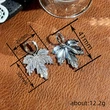 Canadian European and American style maple leaf earrings for women exaggerated atmosphere shining jewelry fashionable and elegant popular hot items