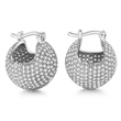  Personalized niche earrings for women, round sphere three-dimensional earrings with full diamond flash, heavy-duty light luxury chic jewelry