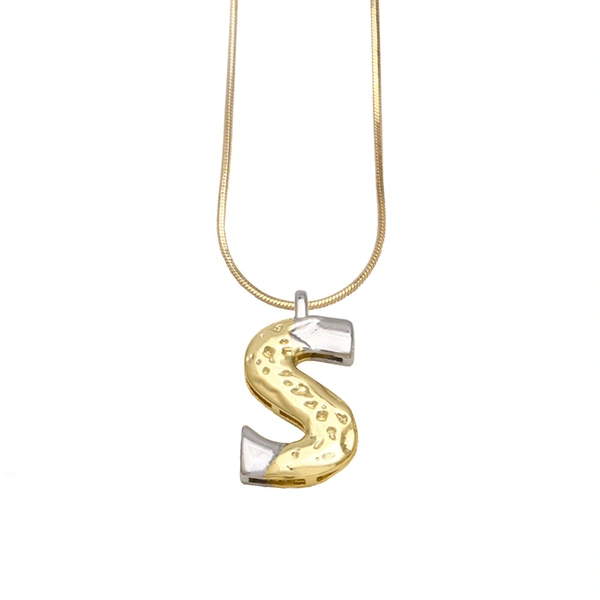 AS jewelry European and American 26 English letters pendant necklace female two-color gold-plated clavicle chain nkp20