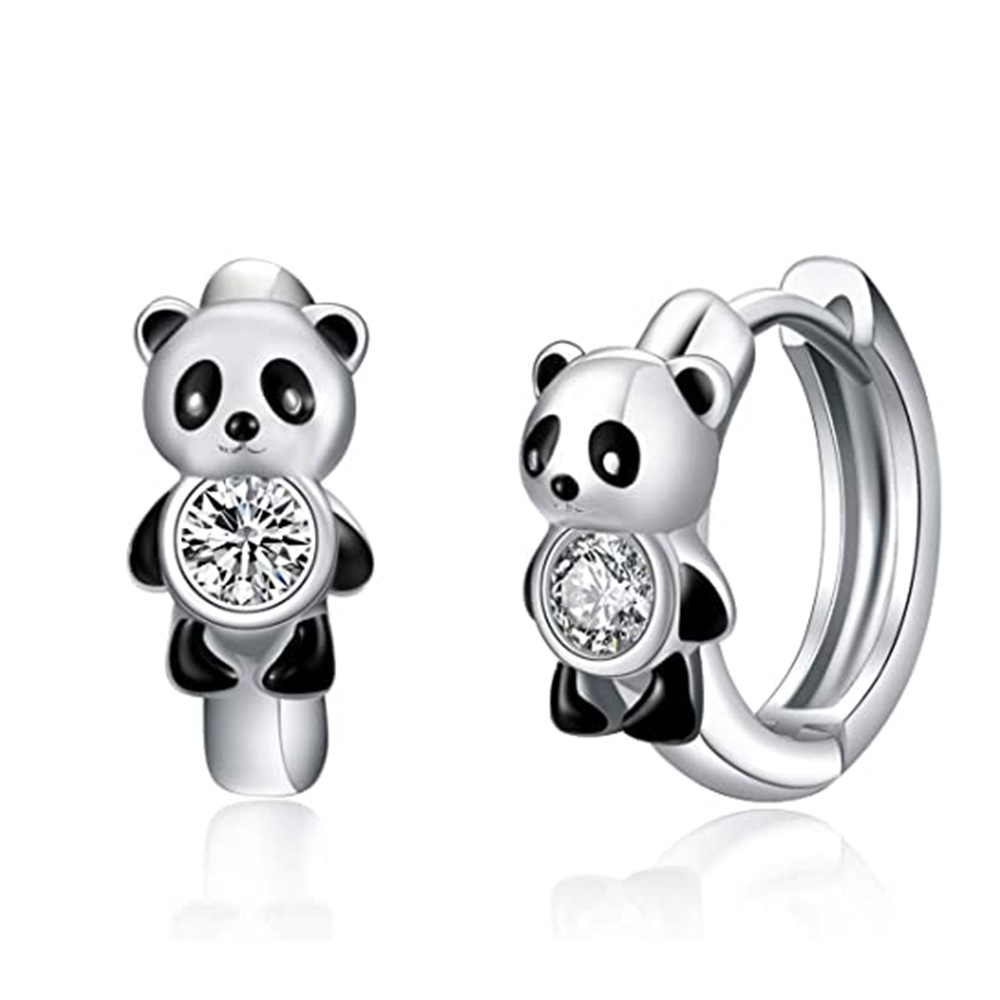 Japanese cute panda earrings cute chubby little panda summer temperament internet celebrity new trendy earrings