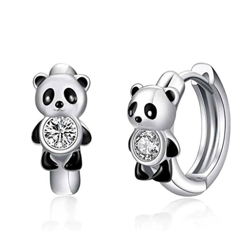 Japanese cute panda earrings cute chubby little panda summer temperament internet celebrity new trendy earrings